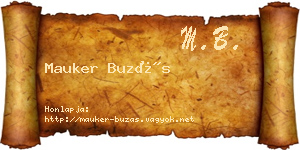Mauker Buzás névjegykártya